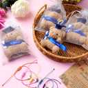 25 Set Preschool Graduation Bear Gift Bulk, Mini Grad Bear with Adjustable Star Bracelets Card Bags, 2026 Preschool PreK Graduation Gifts from Teacher for Kids Student Party Favor Decorations, Blue