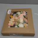 Senseya Artificial Flowers Combo, Champagne Silk Roses, Peonies, Dahlias with Stems for DIY Wedding Bouquets, Baby Shower, Table Centerpieces, Home Decor, Fake Floral Arrangements, Party Decorations