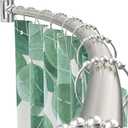 Curved Shower Curtain Rod For Bathroom, 38-72 Inches Adjustable, Nickel
