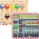 Syahro 2 in 1 Magnetic Color and Number Maze, Durable Wooden Alphabet Board Puzzles, Strong Magnet Sorting Toys for Toddlers Kids 3-6 Years Old, Educational Preschool Learning Activities Gift