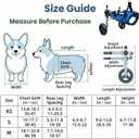 Adjustable Small Dog Wheelchair - Mobility Aid for Disabled Pets with Back Leg Issues - Leg Brace & Hip Support (Medium Size)