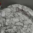 1set Elastic Table Cover Pvc Material Dining Table Protector Outdoor Patio Use Easy to Install Elastic Band Stylish Marble Design