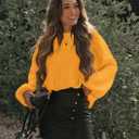 PRETTYGARDEN Fall Sweaters for Women 2026 Fashion Long Sleeve Casual Ribbed Knit Winter Clothes Pullover Jumper Tops (Yellow, XL)