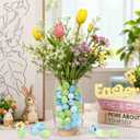 128 Pcs Foam Easter Egg Decoration 2.5-3cm DIY Fake Eggs Artificial Foam Bird Eggs Garden Bird Nest Decor Easter Party Decorations Home Decor (Blue and Green)