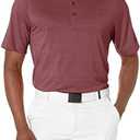 Cutter & Buck Men's Moisture Wicking Textured Cascade Melange Stripe Polo Shirt, S