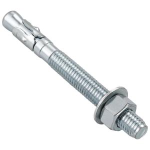 Wensilon 5/8x6 10Pcs Inch Standard Fasteners for Heavy-Duty Zinc Wedge Anchors for Cement and Concrete