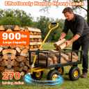 900 Lbs Heavy Duty Steel Garden Cart with Handle & 10" All Terrain Tires