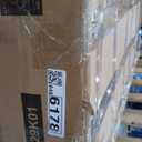 VASAGLE Bar Table, Pub Table with Power Strip and Removable Drawer, Non-Woven Fabric, Hooks, 40 x 120 x 105 cm, Ash Brown LBT029K02