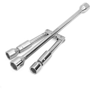 WORKPRO 14-Inch Universal Folding Lug Wrench, 4-Way Cross Wrench