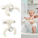 Baby Shower Stand for Infant to Toddler 636 Months, Wall-Mounted Baby Bath Stand Support with Adjustable Height & Powerful Suction, Space-Saving Easy Clean Design, Baby Shower Gifts,Gray