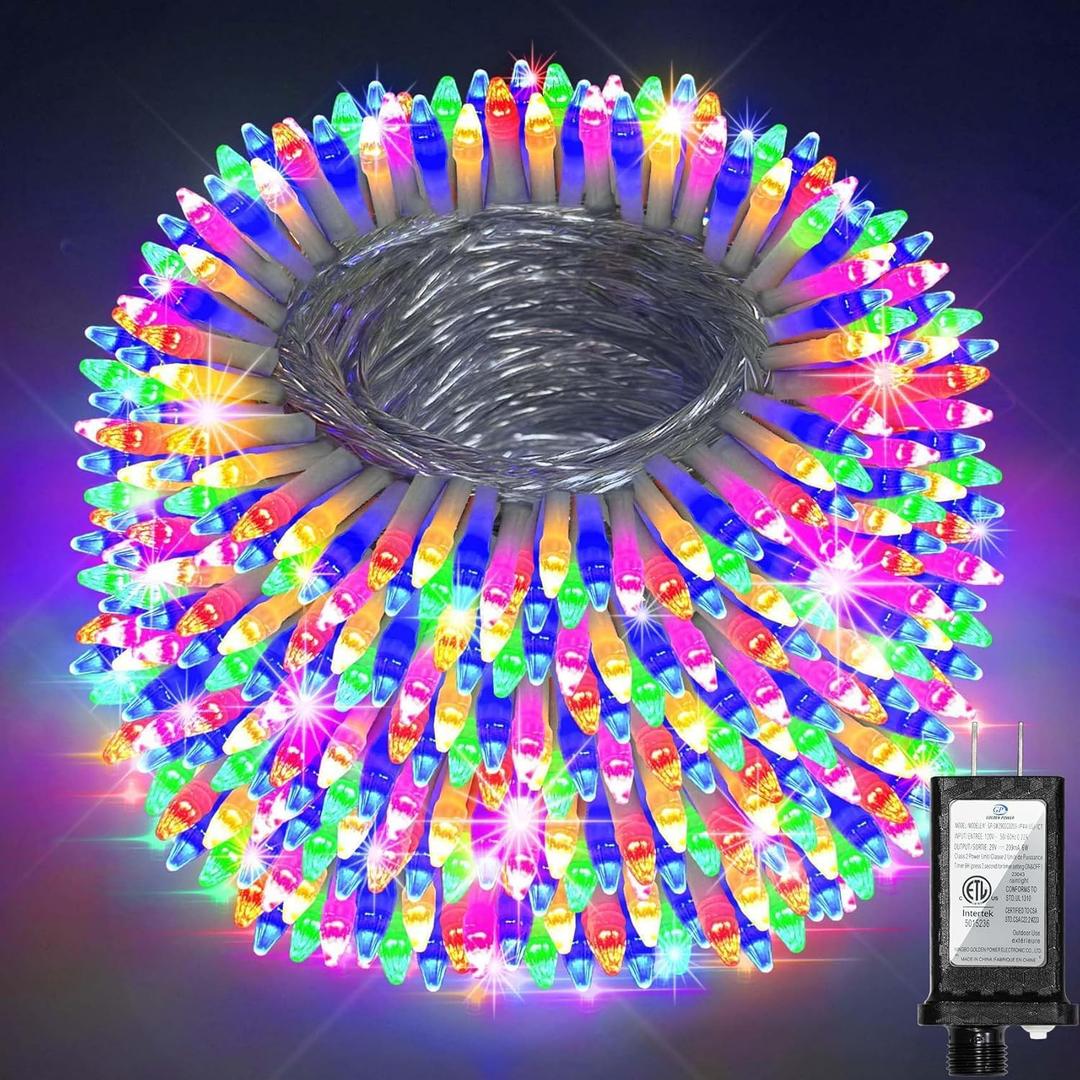 340 LED 90FT Christmas String Lights Outdoor, 12 Pro Modes and Timer Memory & Brightness, Plug in Outdoor Waterproof Clear Wire Twinkle Light for for Xmas Yard Tree Wedding Party Decor (Multicolor)