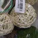 USMOLA 18Pcs Decorative Balls for Centerpiece Bowl - 6Pcs Fake Moss Balls + 12Pcs Rattan Wicker Balls, Artificial Moss Decorative Balls Vase Fillers for Home Garden Wedding Party Decor (Rustic)