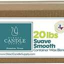 Suave Wax Blend for Container Candles | 20lb Suave Wax Slab for Candle Making | Smooth Blend for High Load Fragrance and Single Pour Formulation |Candle Making Supplies | Soft Wax Candles in Bulk