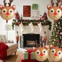 4 x Deer Balloon Christmas Balloons Decorations Reindeer Foil Balloons for Deer Themed Hunting Party Birthday Party Supplies 4 Pcs