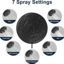 Matte Black Filtered Shower Head High Pressure 7 Modes Shower Heads with Filter for Hard Water Adjustable Replacement Remove Chlorine and Harmful Substances, ABS