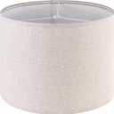 GO&SO Beige Medium Drum Lamp Shade for Table Lamps Floor Lamps- 13 "Top x 13" Bottom x 10 "High(Spider) Oatmeal Linen Shade Replacement Lampshade Barrel Lampshade Fabric -Rustic -1 Pack Easy Assembly