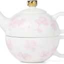 kate spade new york Spring Pansies Tea For One With Tea Bag Holder