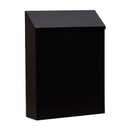 Wall Mounted Mailbox Drop Box with Lock Key Metal Postbox Wall Hanging Mail Box Newspaper Holder Box for Gate Outside House Decor, Black