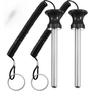 Lasnten Weight Stack Pin Magnetic Universal Gym Weight Pin 0.4 inch Drop Set with Pull Rope for Plate Apertures Above 10.5 mm Heavy Duty