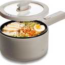 COOK WITH COLOR Electric Hot Pot, 1.6L Mini Cooker, 700W Power, Non-Stick Surface, Thermal Cut-Out Protection, Perfect for Rice, Noodles, Soups, Stews, Dorms, Apartments, and Small Kitchens, Goat/Mink
