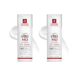 EltaMD UV Daily Face Sunscreen Moisturizer with Zinc Oxide, Daily Face Moisturizer with SPF, Great for Dry, Combination, and Normal Skin (06 - Untinted (2 Pack))