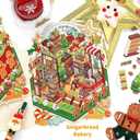 2 x 3D Sticker Scene 4 Sets Christmas Scene Stickers for Adults and Kids Sticker Therapy Featuring Christmas Themes (No Tweezers)