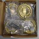 8 Pack Solid Zinc Alloy Brass Ring Pull - 2 Inch Gold Ring Pull for Modern Vintage Brass Drop Ring Drawer Pulls