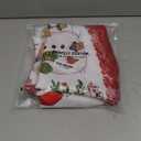 Christmas Tablecloth 60x84 Inch Round, Winter Snowman Trees White Washable Seasonal Table Cover for Party Picnic Dinner Decor