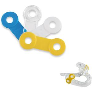 50PCS Replacement Elastic Straps for Anti-snoring Appliance 100% Latex Free (Blue, 14mm)