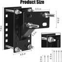 Heavy Duty Spare Tire Carrier Mount Bracket for Trailers & Boats - Locking Holder Fits 4/5/6 Lug Wheels, 4"-5.5" Bolt Patterns, Holds Up to 150 lbs