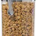 Oggi Medium-Sized Clear Canister with Clamp Lid, 61 oz - Large Airtight Food Storage Container, for Kitchen & Pantry Storage of Bulk, Dry Foods, Pasta, Flour, Sugar, Coffee, Rice, Tea, Spices & Herbs (61-Fluid Ounce)