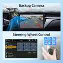 9 inch Wireless CarPlay Single Din Car Stereo 1 Din Touch Screen Car Play Android Auto Radio with Mirror Link/1080P/EQ Audio/SWC/Bluetooth/ 7 Collor Buttons +Backup Camera