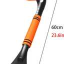 Detachable Snow Brush and Ice Scraper for Car Windshield - 23.6" Scratch-Free Snow Remover with Comfortable Foam Grip for Car Windows and Roof(Orange)