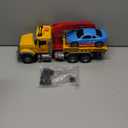 Dwi Dowellin Kids Toys for 3 4 5 6 7 Years Old Boys, 15" Large Tow Truck Toy,Friction Powered Transport Truck Crane Toy with Lights and Sounds,with Roadster,Toddlers Gifts