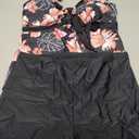 Aleumdr Women's 2026 Tankini Set Printed Swimsuits Tummy Control Bathing Suits Two Piece High Waisted Swim Dress with Pockets Black Floral X-Large