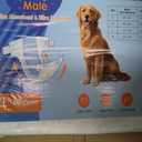 Dog Diapers Male, Bwaliffury Male Dog Wrap 60 Count, Ultra Absorbent Doggie Diapers, Rapid-Dry Leak Proof Puppy Diapers, Dog Belly Bands for Male Dogs in Heat, Excitable Urination, Incontinence (XL)