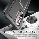 FITO for Moto G Stylus 2022 Case, Dual Layer Shockproof Heavy Duty Case for Moto G Stylus 2022 Phone with Screen Protector, Built-in Kickstand (Black)