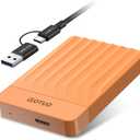 YOTUO 500GB External Hard Drive, Portable Storage Expansion HDD, USB 3.0 & USB-C for PC, Mac, Desktop, Laptop, Smartphone, PS4, Xbox One, Xbox 360, Office & Game, Orange