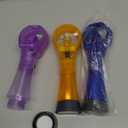 Battery Powered Water Misting Fan Handheld Outdoors Personal Spray Fans - Set of 3 (Blue/Purple/Yellow)