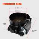 92mm Throttle Body Assembly with TPS IAC for GM Gen III LS1 LS2 LS3 LS6 LS7 LSX LS Throttle Body 4 Bolts Black