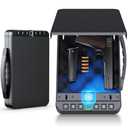 TLITLIING Portable Biometric Safe for Handguns & Pistols - Car Safe with Fingerprint & Keypad Lock | Fits Nightstand, Bedside & Vehicle | USB Rechargeable Pistol Case, Black