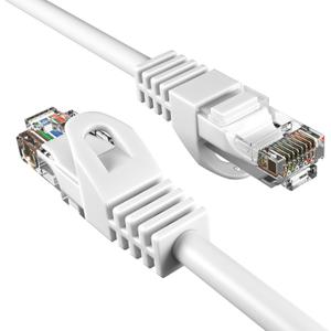 Cables Direct Online Cat5e 30FT Network Ethernet Patch Cable, 350Mhz Internet Wire, Backwards Compatible with Cat5, for PC, Modem, Router, Consoles for Home and Office, White