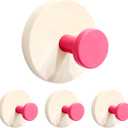 WSHSTS 2026 New Adhesive Wall Towel Hooks with Dual-Lock Design, Colorful Heavy Duty Sticky Holder Waterproof Shower Hooks Hanging Coat, Clothes, Closet Hook Wall Mount for Bathroom Kitchen
