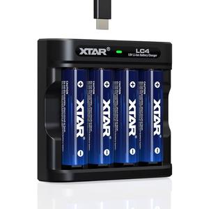 XTAR Rechargeable 2000mAh AA Lithium Ion Batteries with Charger (LC4+4PCS 1.5V 2000mAh)
