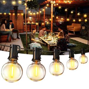 XURISEN Outdoor String Lights, 33FT LED Patio Lights for Outside G40 Globe Bulbs UL Listed IP65 Waterproof Hanging Lighting