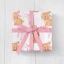 JarThenaAMCS 6 Sheets Easter Wrapping Paper -Not Roll- Coquette Pink Bow Bunny Rabbit Gift Wrap Paper Folded Flat for Spring Birthday Baby Shower DIY Crafts, 27.6 x 39.4 Inch