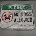 Venicor 2PC No Dogs Allowed Sign, 17x13 inches, Corrugated Plastic, Metal Ground Stake, Outdoor Use