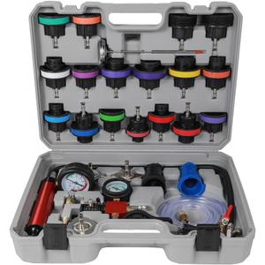 WNZ Universal Radiator Pressure Tester and Pieces Radiator Pressure Tester Portable Toolbox Grey (28-Piece Set)