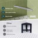 BWE Brushed Nickel Shower Foot Rest Bar, Stainless Steel Bar Corner Shower Foot Rest for Shaving Legs, Non-Slip Knurled Shower Step, Wall Mounted Bathroom Shower Shaving Foot Rest