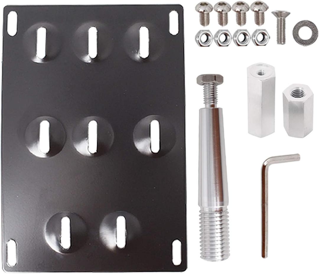 munirater Front Bumper License Plate Tow Hook Mount Bracket Replaecment for Infiniti G37 Q50 Q60